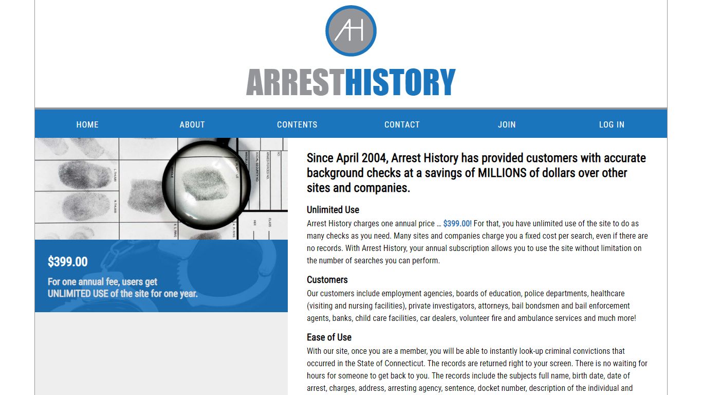 Arrest History